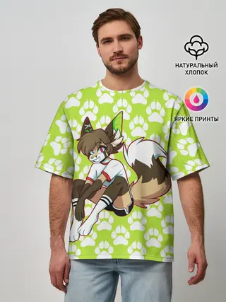 Мужская футболка оверсайз / Фурии Лис