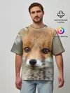 Мужская футболка оверсайз / Миленький лисенок