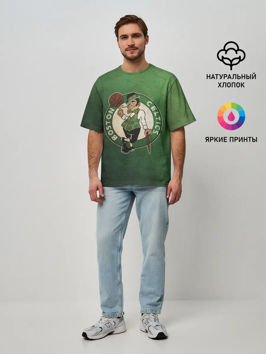 Мужская футболка оверсайз / Бостоон