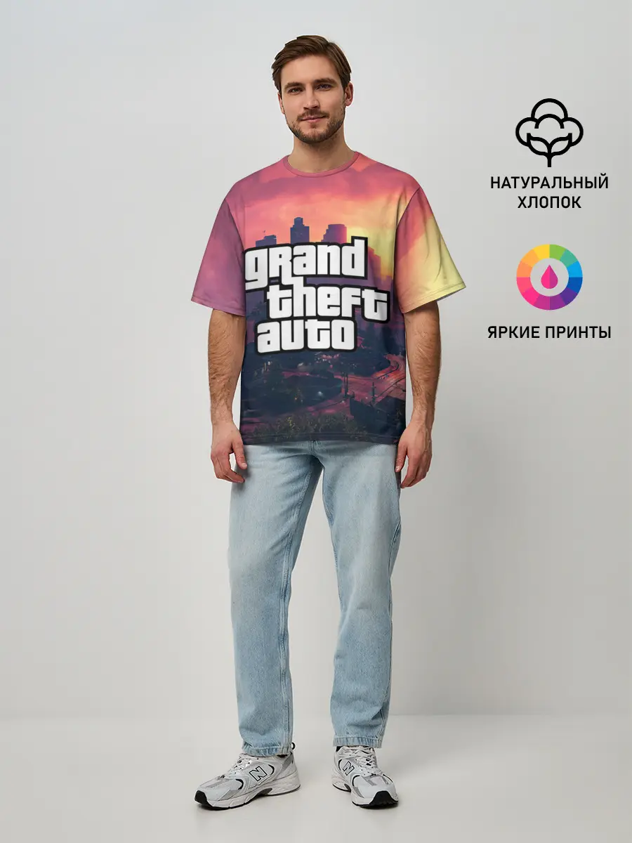 Мужская футболка оверсайз / Los Santos | GTA