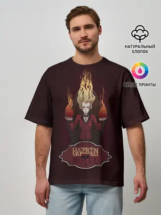 Мужская футболка оверсайз / Горящая Чарли