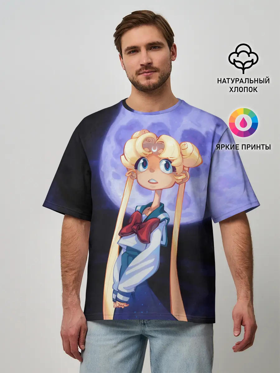 Мужская футболка оверсайз / СЕЙЛОР МУН