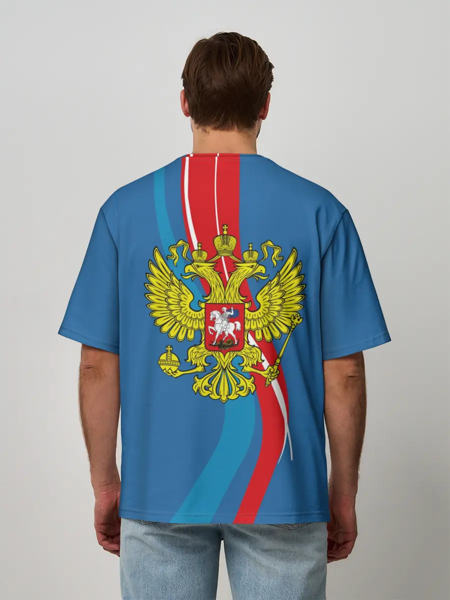 Мужская футболка оверсайз / Герб Александр