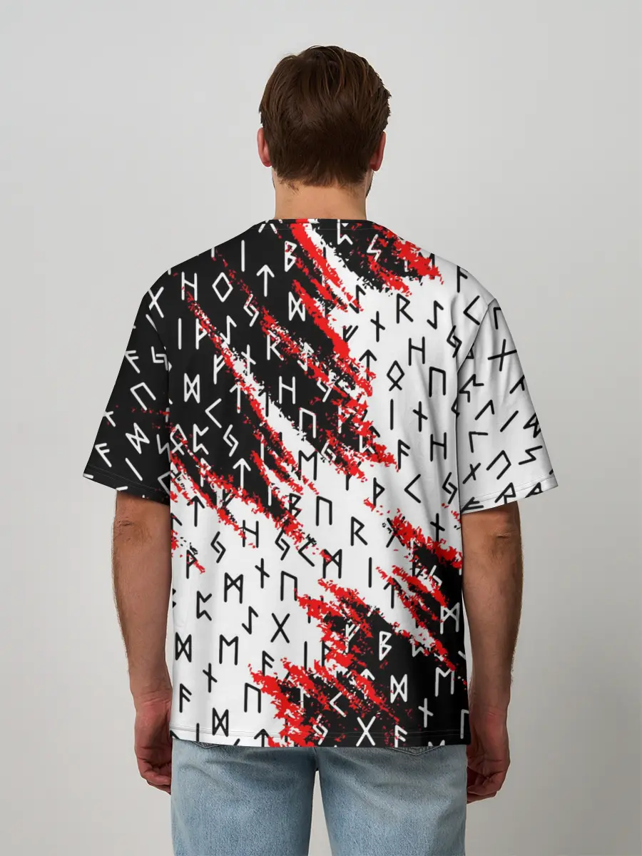 Мужская футболка оверсайз / БОГ ОДИН