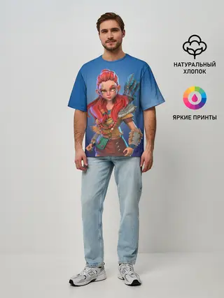 Мужская футболка оверсайз / Мульт Элой