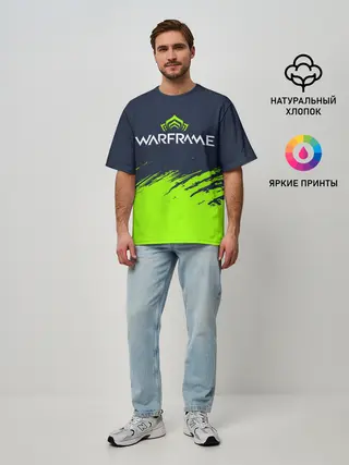 Мужская футболка оверсайз / WARFRAME / ВАРФРЕЙМ