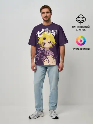 Мужская футболка оверсайз / Nanatsu no Taizai силуэт