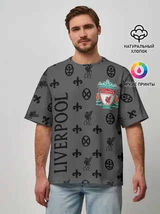 Мужская футболка оверсайз / LIVERPOOL / ЛИВЕРПУЛЬ / LV