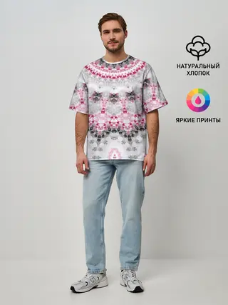 Мужская футболка оверсайз / Абстрактный современный фон