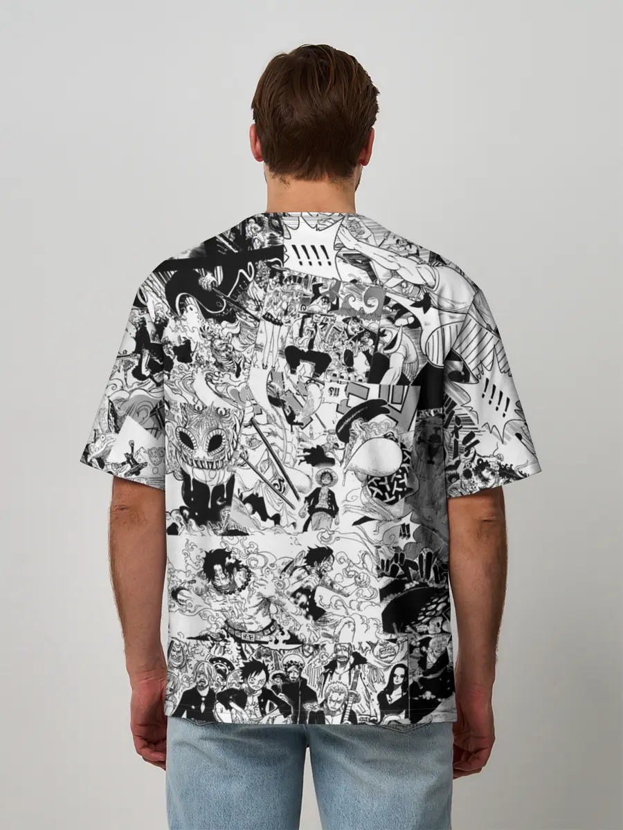 Мужская футболка оверсайз / Ван Пис, One Piece, манга