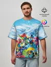 Мужская футболка оверсайз / Палитра сноуборд