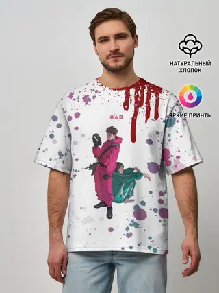 Мужская футболка оверсайз / SQUID GAME | ИГРА В КАЛЬМАРА