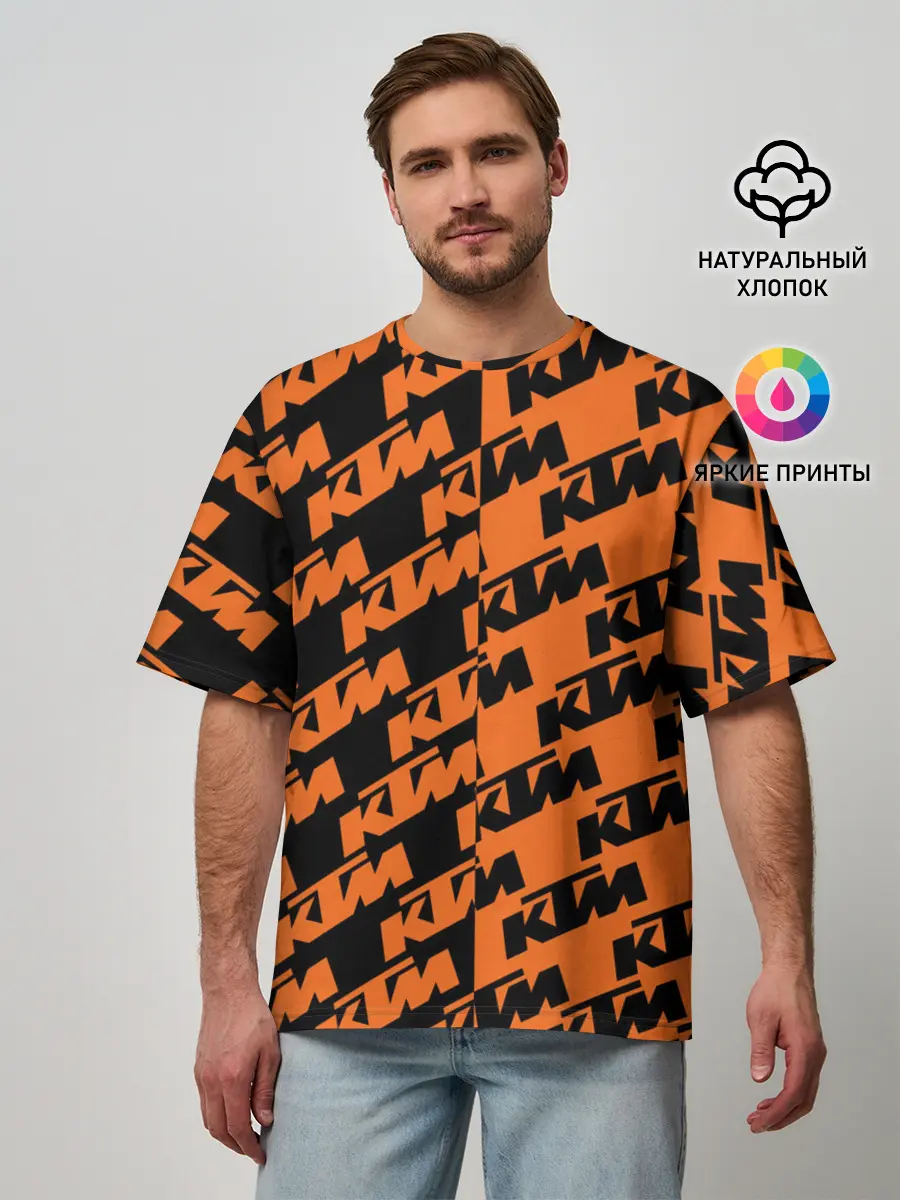 Мужская футболка оверсайз / KTM | КТМ
