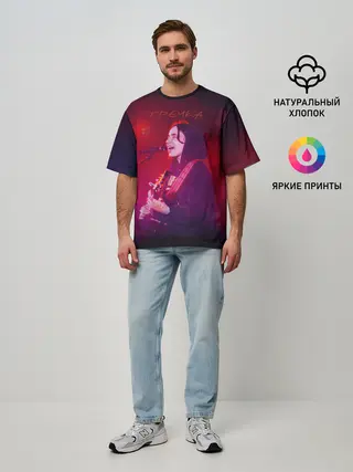 Мужская футболка оверсайз / Гречка