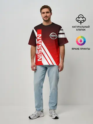 Мужская футболка оверсайз / NISSAN / НИССАН / СПОРТ