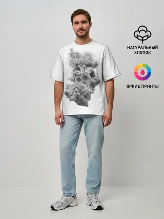 Мужская футболка оверсайз / TOYOTA SMOKE