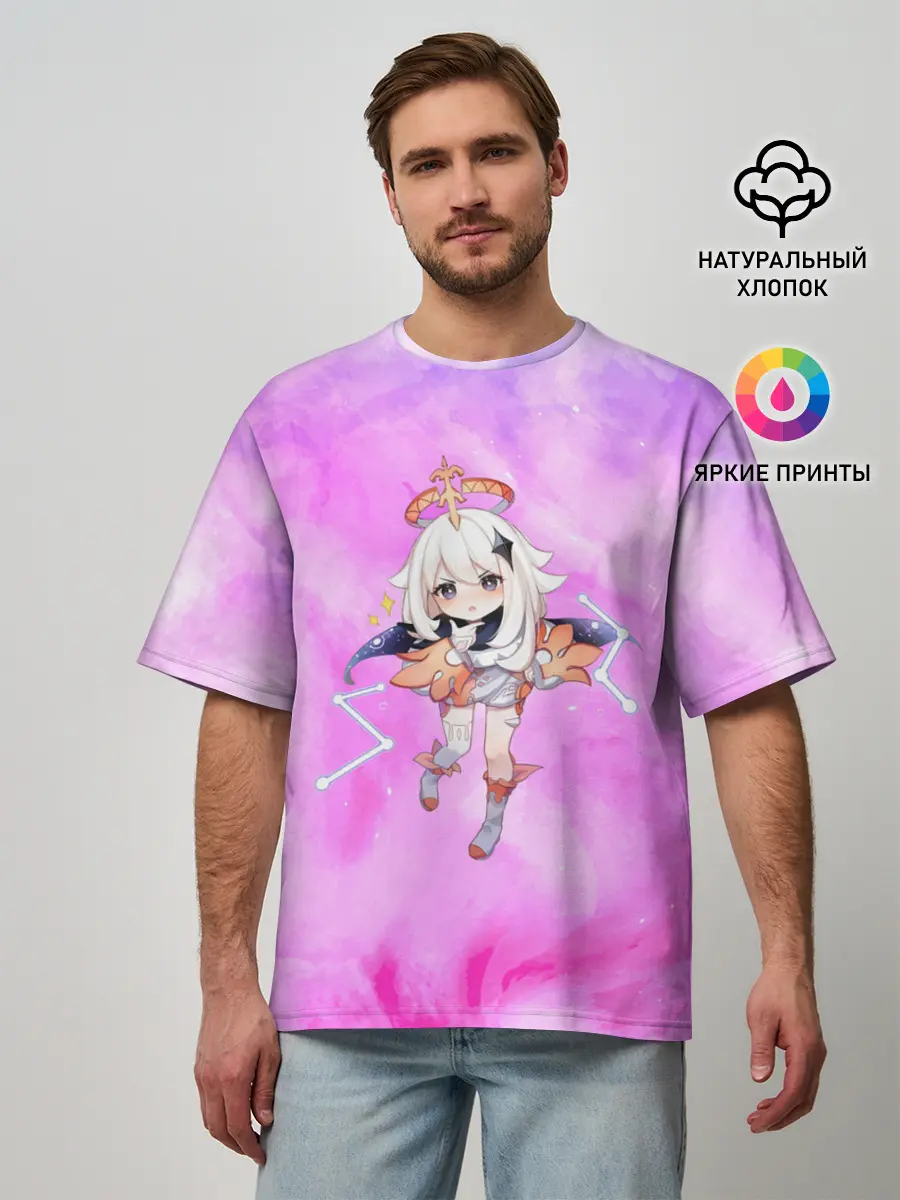 Мужская футболка оверсайз / Genshin Impact