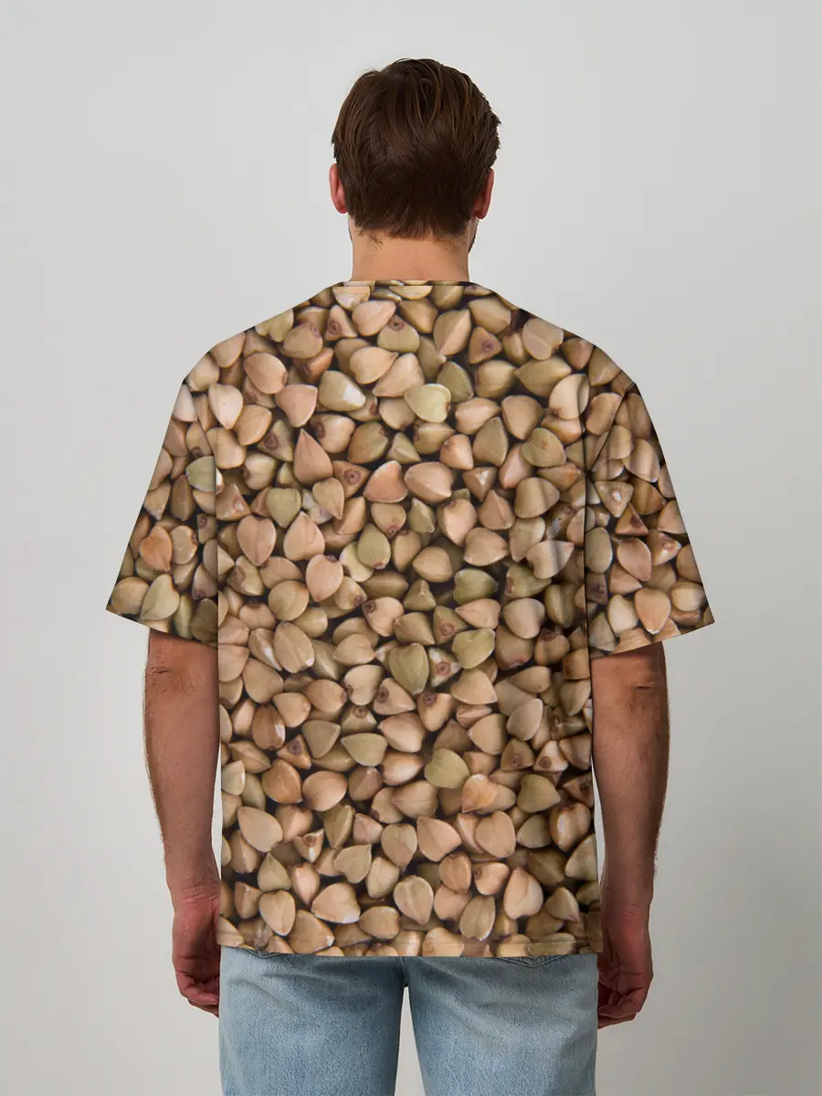 Мужская футболка оверсайз / Гречка Греча