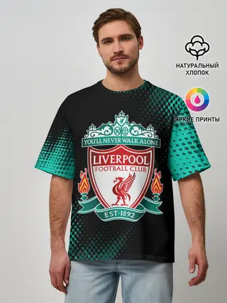 Мужская футболка оверсайз / LIVERPOOL / Ливерпуль