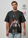 Мужская футболка оверсайз / PUBG Girl