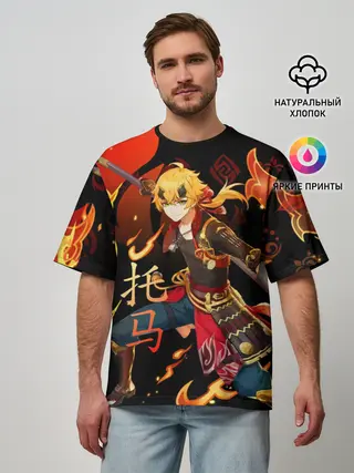 Мужская футболка оверсайз / Геншин импакт: Тома