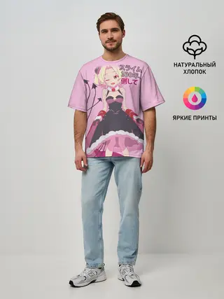 Мужская футболка оверсайз / Убивая слизней аниме