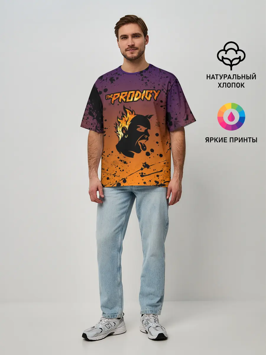 Мужская футболка оверсайз / THE PRODIGY | ПРОДИДЖИ