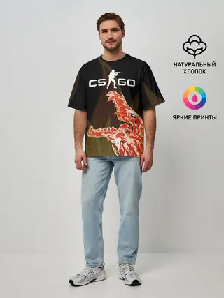 Мужская футболка оверсайз / CS:GO - Howl