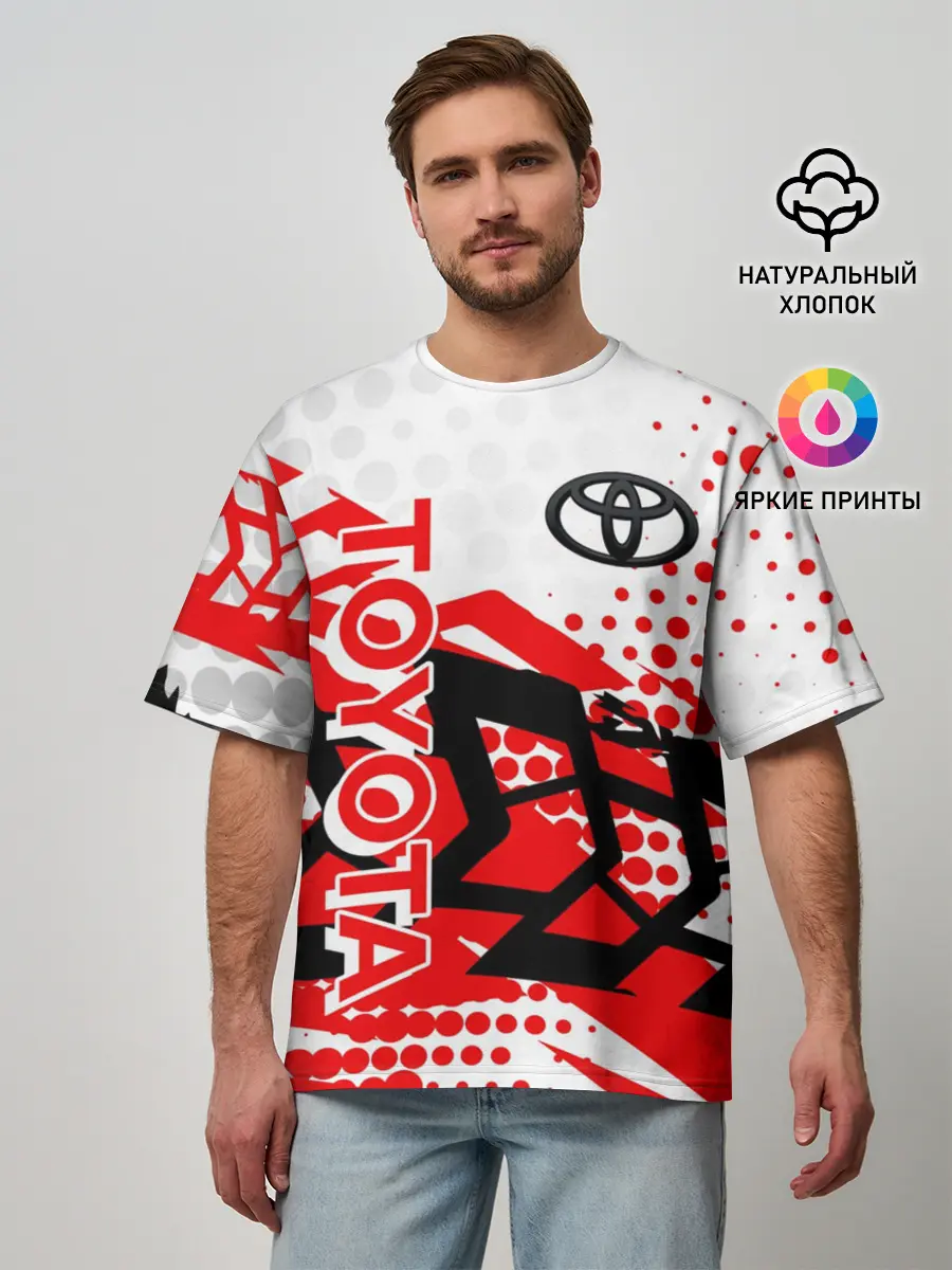 Мужская футболка оверсайз / Toyota