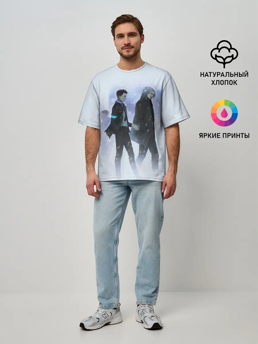 Мужская футболка оверсайз / HANK & CONNOR