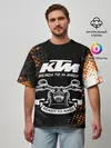 Мужская футболка оверсайз / KTM MOTORCYCLES / КТМ МОТОЦИКЛЫ