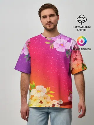 Мужская футболка оверсайз / САКУРА | SAKURA