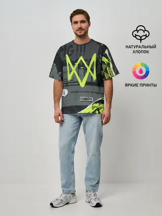 Мужская футболка оверсайз / WATCH DOGS: LEGION.