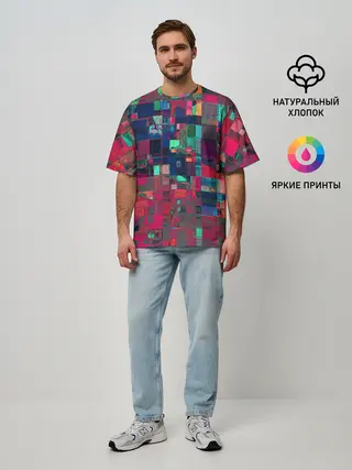 Мужская футболка оверсайз / HAPPY WINDOWS