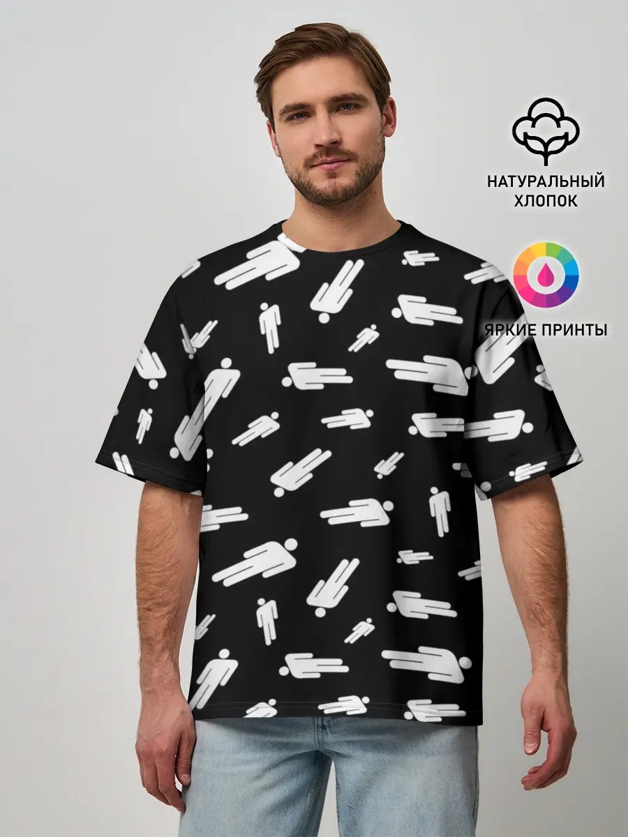 Мужская футболка оверсайз / BILLIE EILISH - Blohsh