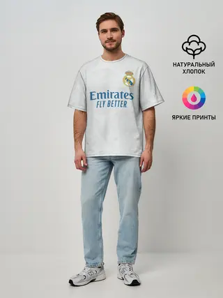 Мужская футболка оверсайз / Реал Мадрид форма 2021/2022