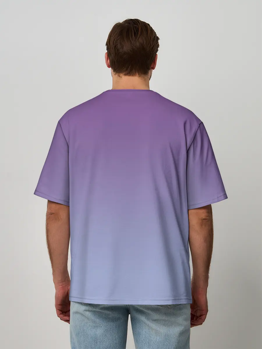 Мужская футболка оверсайз / кот звездное небо спит