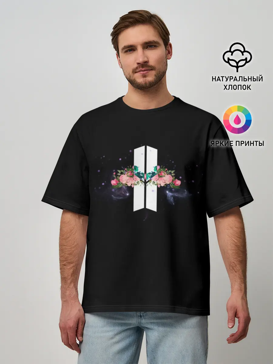 Мужская футболка оверсайз / BTS