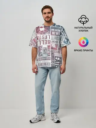 Мужская футболка оверсайз / Гарри Поттер