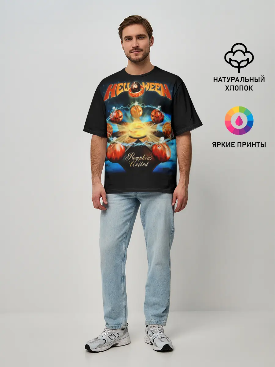 Мужская футболка оверсайз / Helloween