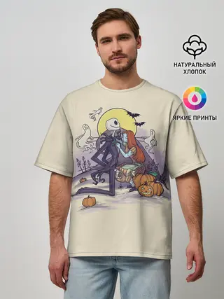 Мужская футболка оверсайз / Персонажи Хэллоуина