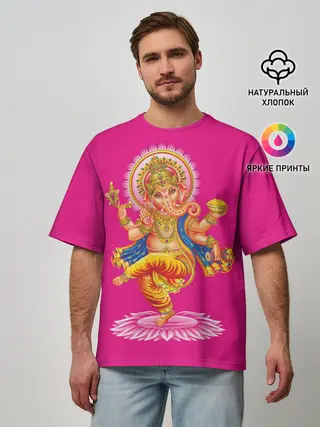 Мужская футболка оверсайз / Ганеша