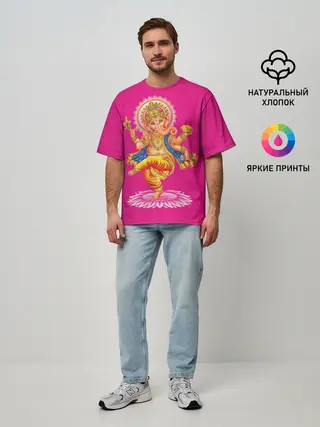 Мужская футболка оверсайз / Ганеша