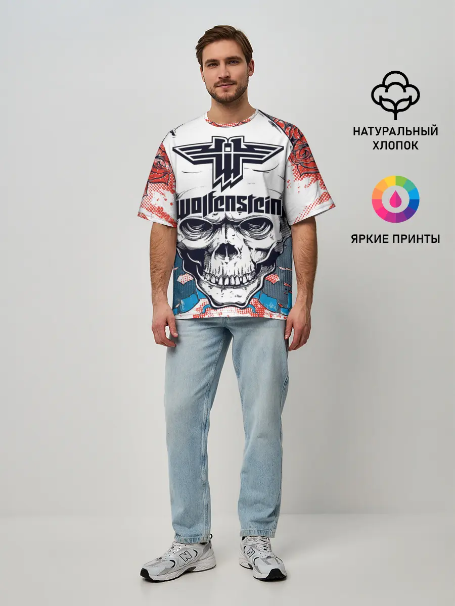 Мужская футболка оверсайз / Wolfenstein
