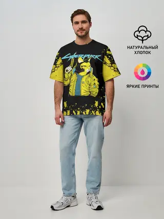 Мужская футболка оверсайз / CyberPunk 2077