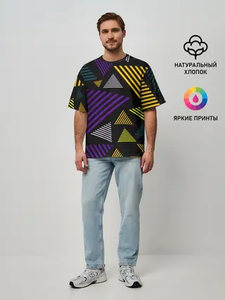 Мужская футболка оверсайз / ГЕОМЕТРИЯ