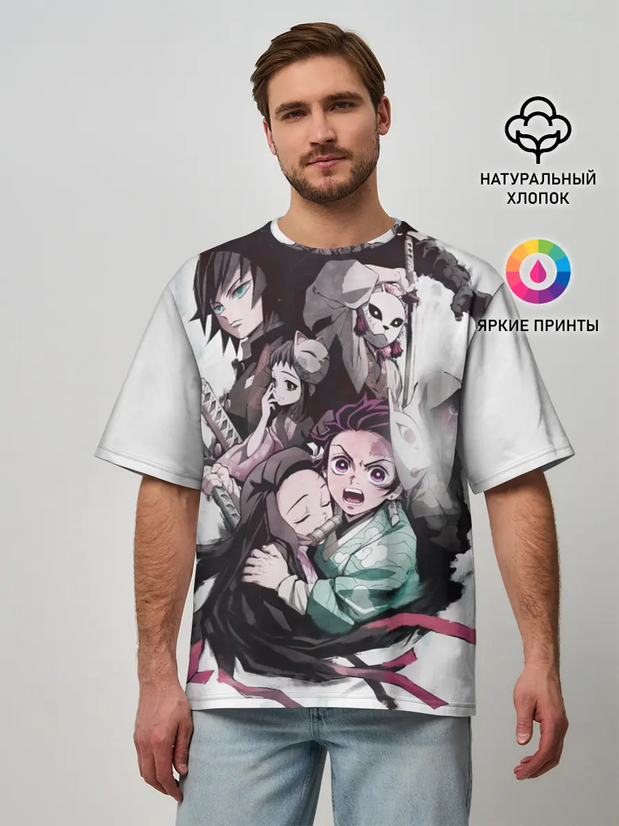 Мужская футболка оверсайз / Убийца Демонов постер