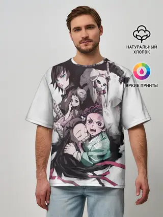 Мужская футболка оверсайз / Убийца Демонов постер