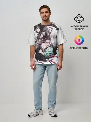 Мужская футболка оверсайз / Убийца Демонов постер