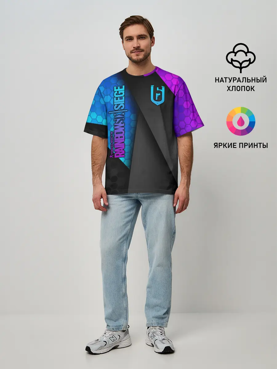 Мужская футболка оверсайз / Rainbow Six Siege